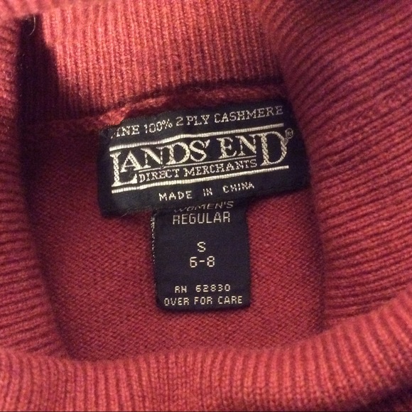 Lands’ End Womens Cashmere Turtleneck Sweater size Small - Picture 6 of 7